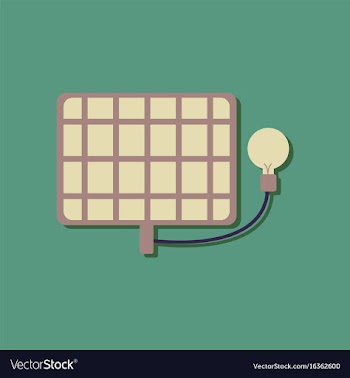 Flat icon design collection solar battery and vector image