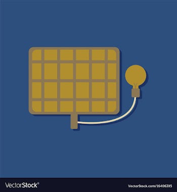 Flat icon design collection solar battery and vector image