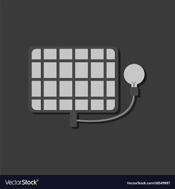 Flat icon design collection solar battery and vector image