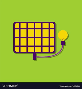 Flat icon design collection solar battery and vector image