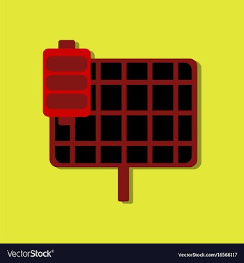 Flat icon design collection solar battery in vector image