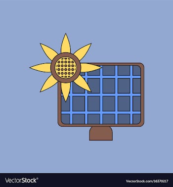 Flat icon design collection solar battery vector image