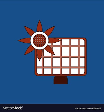 Flat icon design collection solar battery vector image