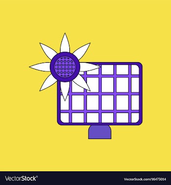 Flat icon design collection solar battery vector image
