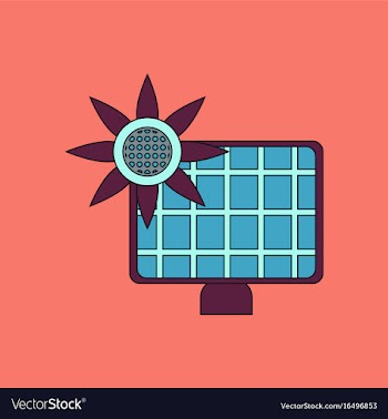Flat icon design collection solar battery vector image