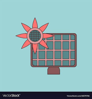 Flat icon design collection solar battery vector image