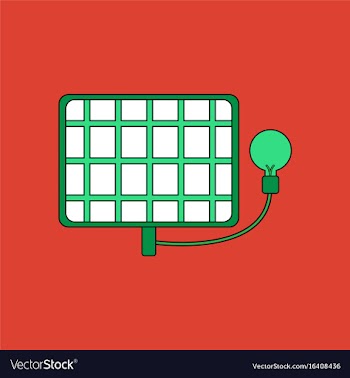 Flat icon design collection solar battery with vector image