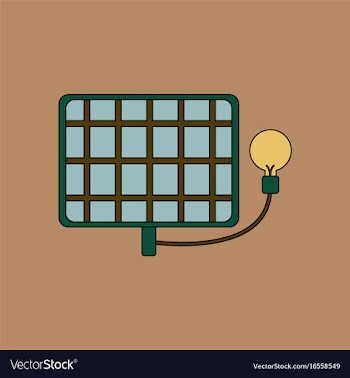 Flat icon design collection solar battery with vector image