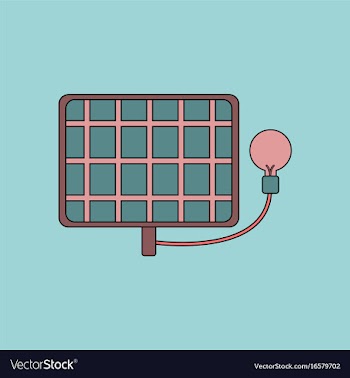 Flat icon design collection solar battery with vector image