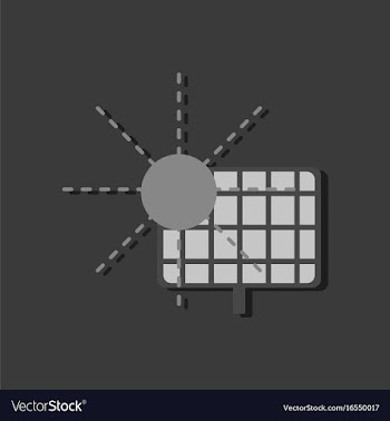 Flat icon design collection solar energy in vector image