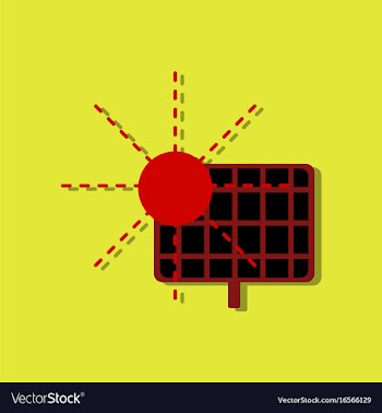 Flat icon design collection solar energy in vector image