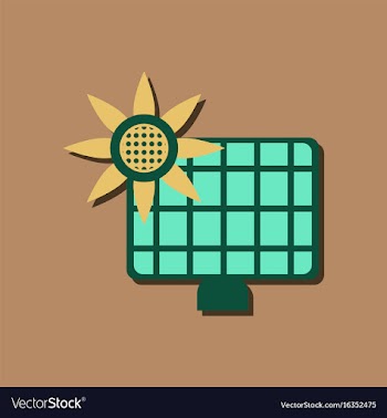 Flat icon design collection solar energy panel in vector image