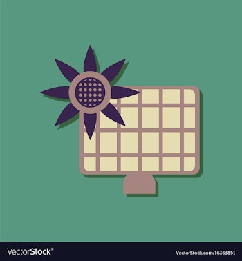 Flat icon design collection solar energy panel in vector image