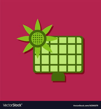 Flat icon design collection solar energy panel in vector image