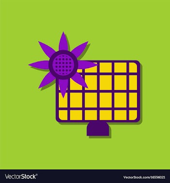 Flat icon design collection solar energy panel in vector image