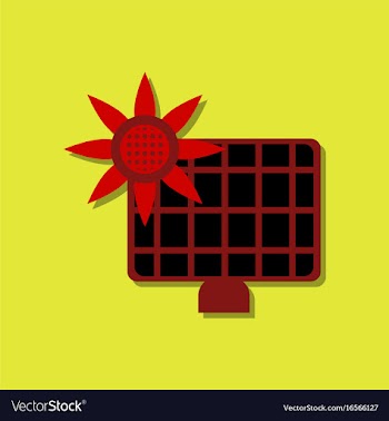 Flat icon design collection solar energy panel in vector image