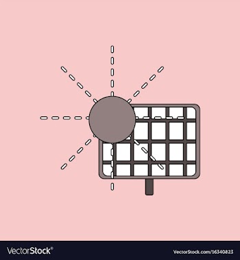 Flat icon design collection solar energy vector image