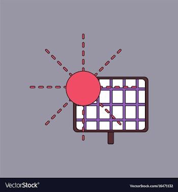 Flat icon design collection solar energy vector image