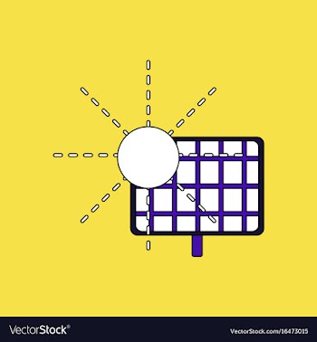 Flat icon design collection solar energy vector image