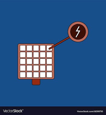 Flat icon design collection solar panel and vector image