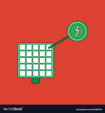 Flat icon design collection solar panel and vector image
