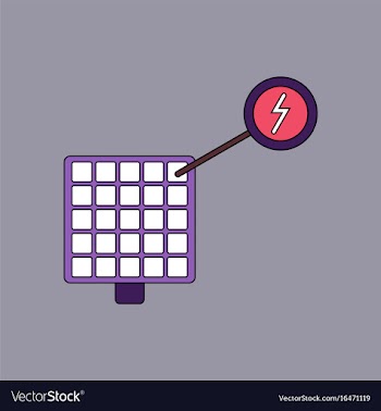 Flat icon design collection solar panel and vector image