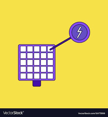 Flat icon design collection solar panel and vector image