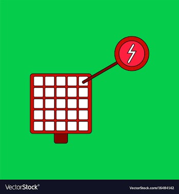 Flat icon design collection solar panel and vector image
