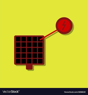 Flat icon design collection solar panel and vector image