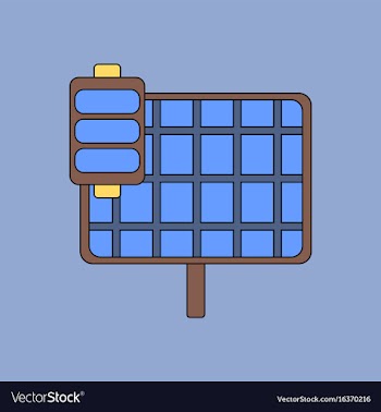 Flat icon design collection solar panel vector image