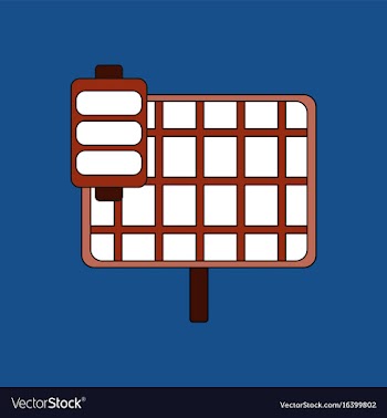 Flat icon design collection solar panel vector image