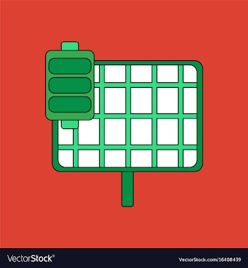 Flat icon design collection solar panel vector image