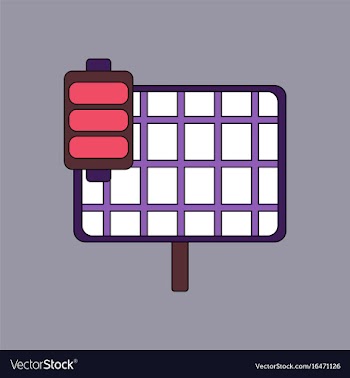 Flat icon design collection solar panel vector image