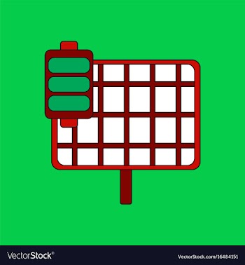 Flat icon design collection solar panel vector image