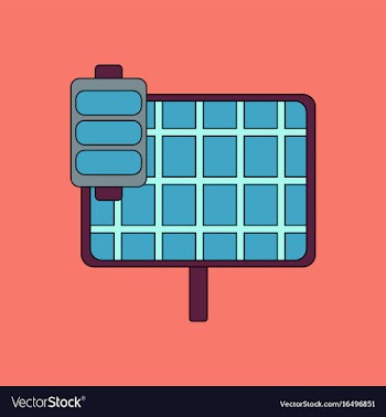 Flat icon design collection solar panel vector image