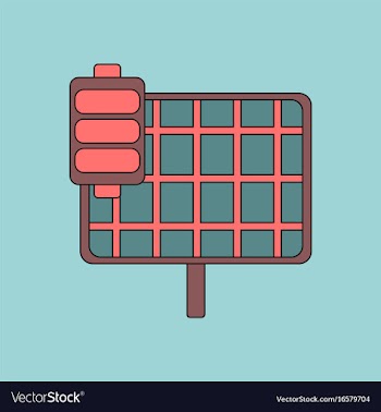 Flat icon design collection solar panel vector image