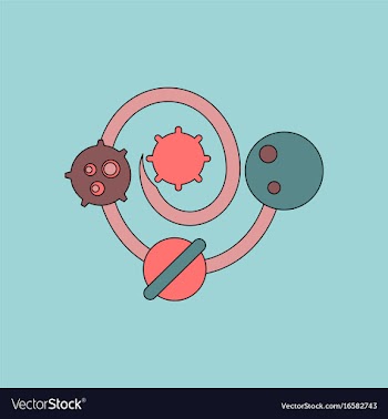 Flat icon design collection solar system vector image