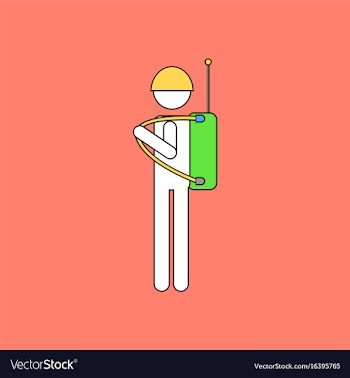Flat icon design collection soldier holding vector image