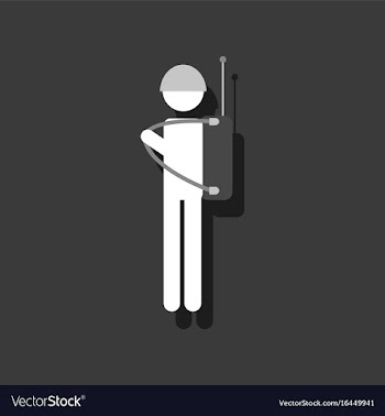 Flat icon design collection soldier holding vector image