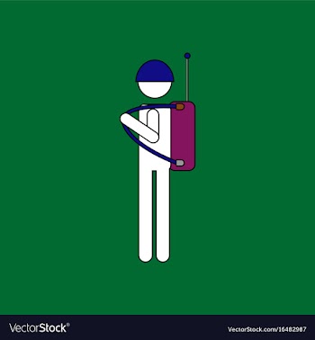 Flat icon design collection soldier holding vector image