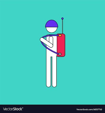 Flat icon design collection soldier holding vector image