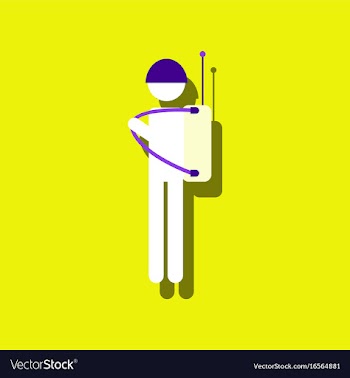 Flat icon design collection soldier holding vector image