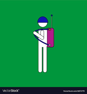 Flat icon design collection soldier holding vector image