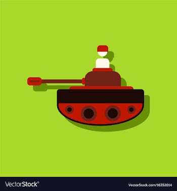 Flat icon design collection soldier on tank in vector image