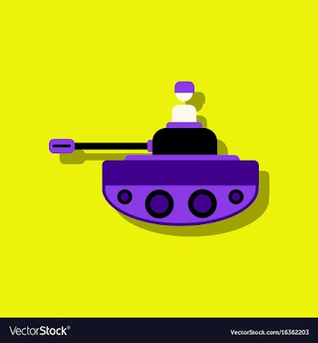 Flat icon design collection soldier on tank in vector image