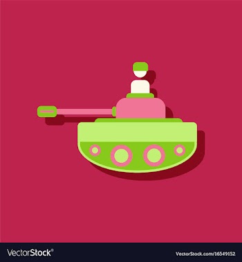 Flat icon design collection soldier on tank in vector image