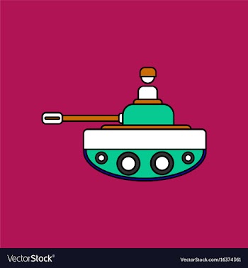 Flat icon design collection soldier on tank vector image