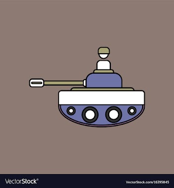 Flat icon design collection soldier on tank vector image