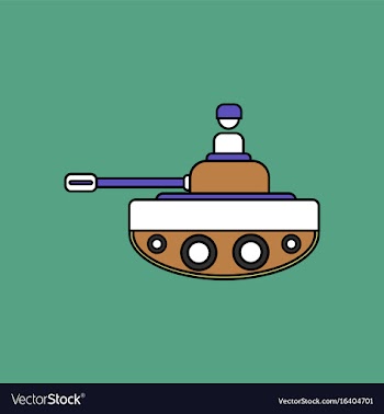 Flat icon design collection soldier on tank vector image