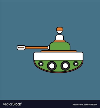 Flat icon design collection soldier on tank vector image